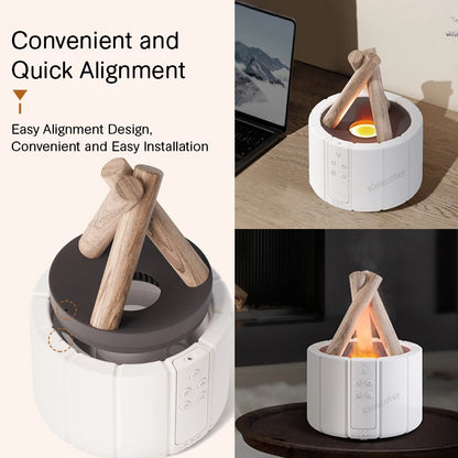  Flame Effect Aroma Diffuser – Transform Your Space with Cool Mist, LED Glow & Essential Oils! 