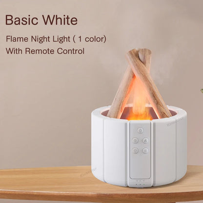  Flame Effect Aroma Diffuser – Transform Your Space with Cool Mist, LED Glow & Essential Oils! 