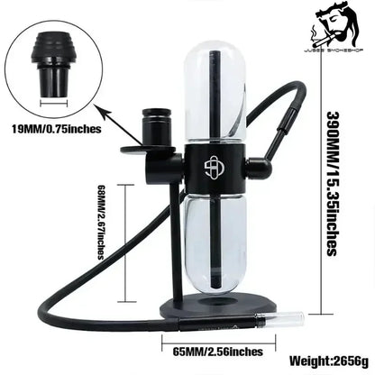 Metal Gravity Hookah Set with Cigarette Tobacco Bowl Narguile Complete 360° Rotation Smoke Курительная Трубка Shisha for Gift