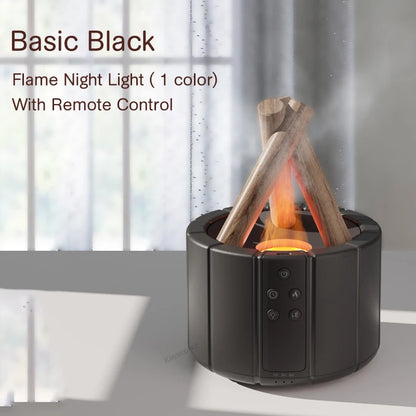  Flame Effect Aroma Diffuser – Transform Your Space with Cool Mist, LED Glow & Essential Oils! 